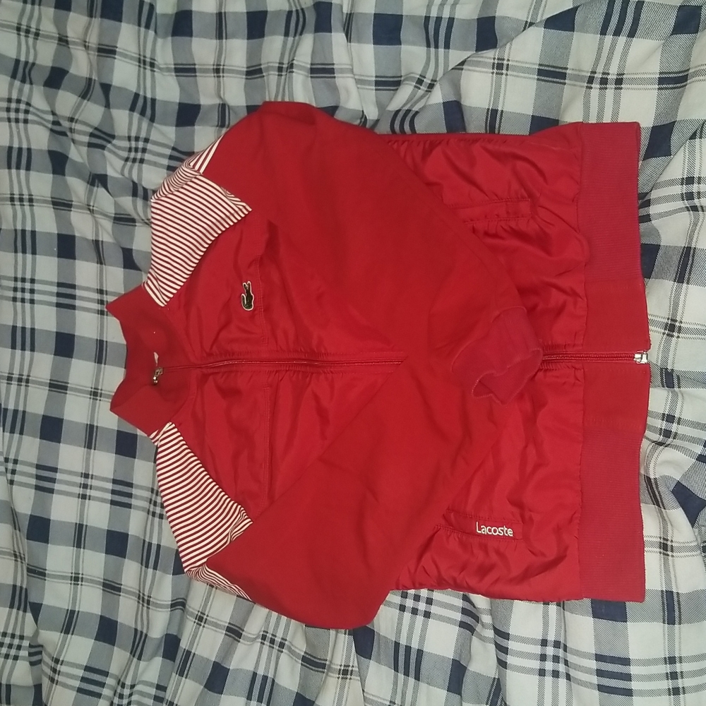 Red Lacoste jacket